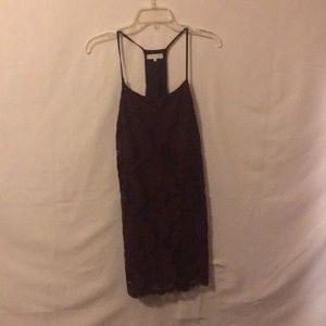 Strappy maroon dress